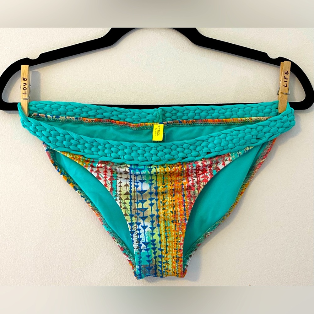 6/$25 
R Collection by Raisins, Bathing suit Bottoms, Teal w/Boho Print